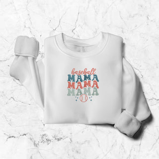 Colorful Baseball MAMA Mother Embroidered Shirt, Mother's Day Sweatshirt, Mom Sweatshirt