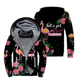 Who Loves Flamingo Fleece Zip Hoodie All Over Print For Men & Women FZH1236