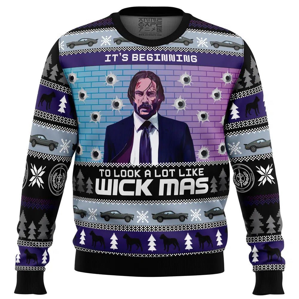 Wick-Mas John Wick Ugly Christmas Sweater