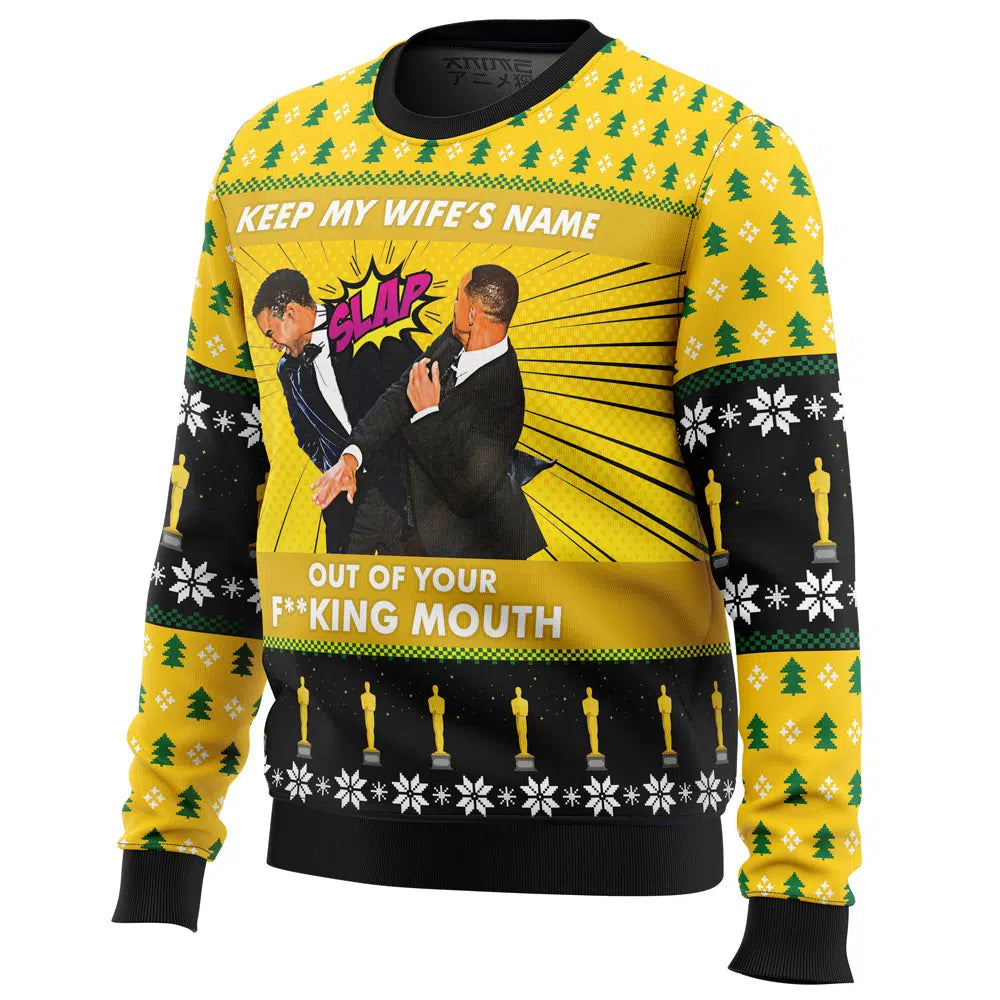 Will Smith Slaps Chris Rock Meme Ugly Christmas Sweater