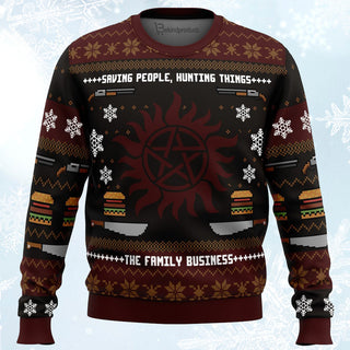 Winchester Christmas Supernatural Ugly Christmas Sweater For Men & Women Christmas Gift Sweater PT121