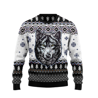 Wolf Christmas Ugly Christmas Sweater For Men & Women Christmas Gift Sweater US1577