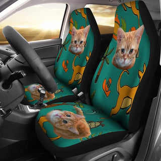 Yellow Cat Car Seat Covers Car Seat Set Of Two Universal Car Seat Cover