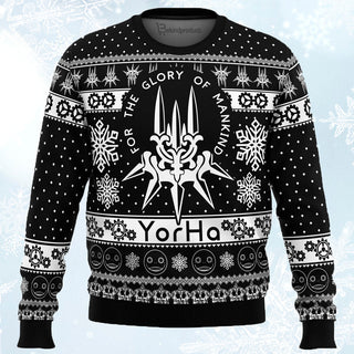 Yorha Nier Automata Ugly Christmas Sweater For Men & Women Christmas Gift Sweater PT666