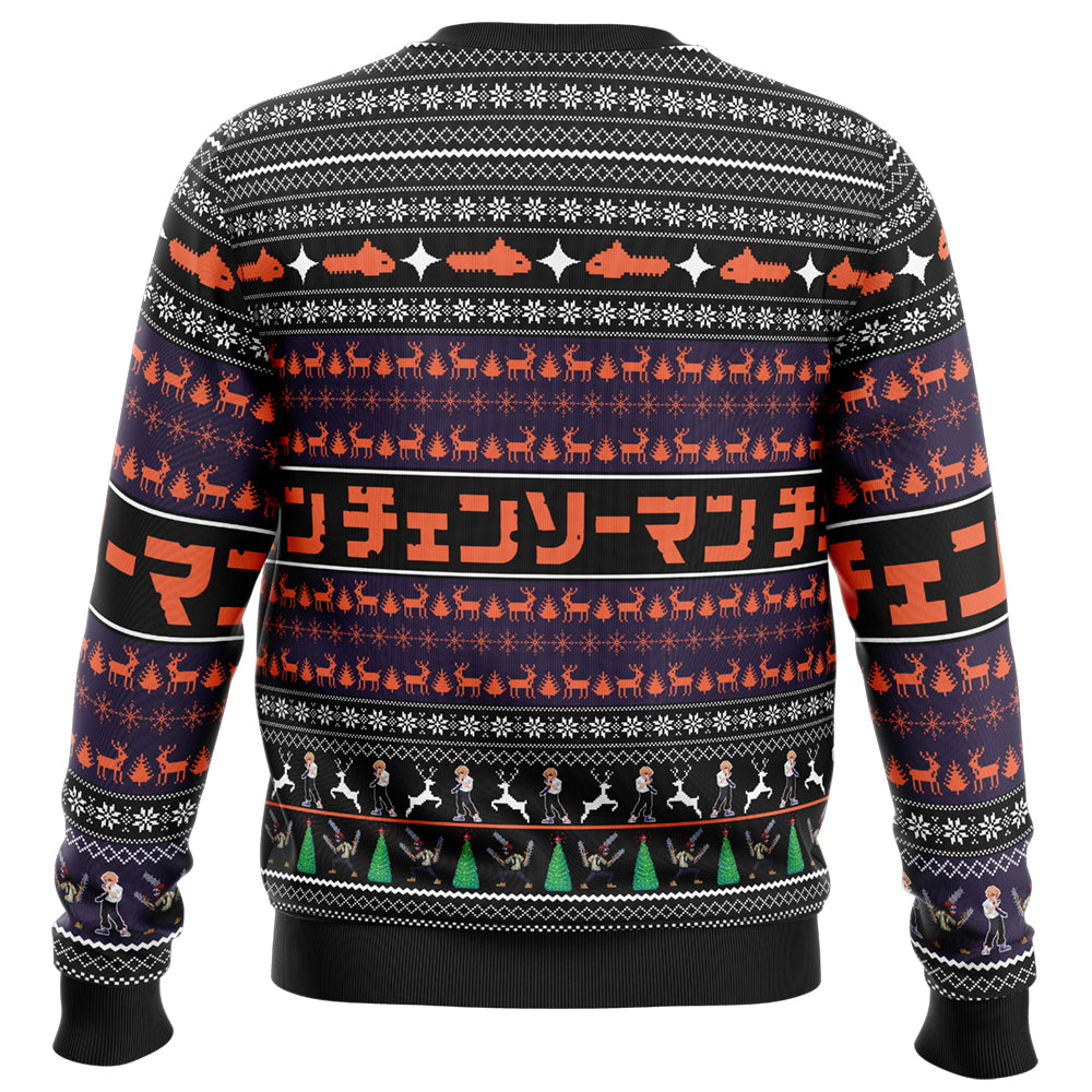 You Make It Feel Like Christmas Chainsaw Man Ugly Christmas Sweater