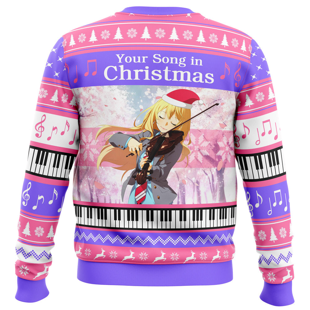 Your Song in Christmas Your Lie in April Ugly Christmas Sweater