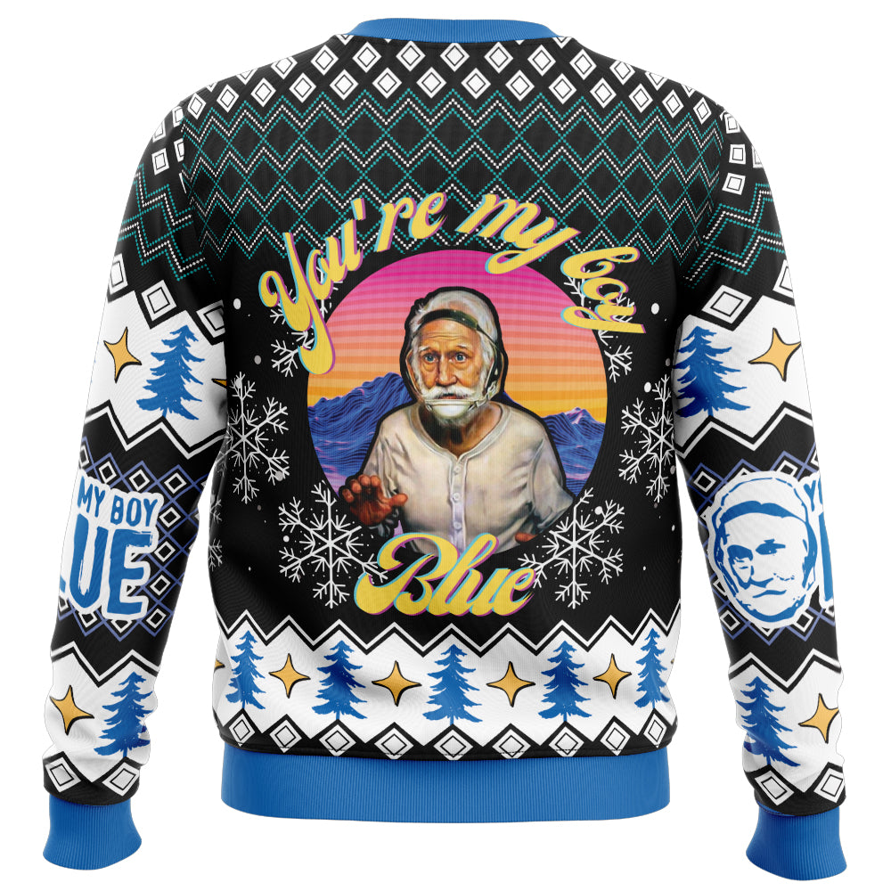 You're My Boy Blue Old School Ugly Christmas Sweater