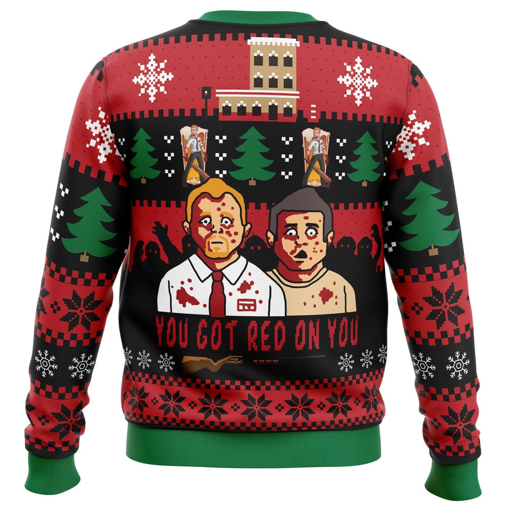 You’ve Got Red On You Shaun of the Dead Ugly Christmas Sweater