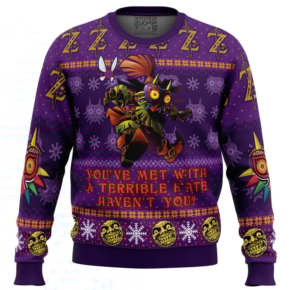 You Met With a Terrible Fate Zelda Ugly Christmas Sweater
