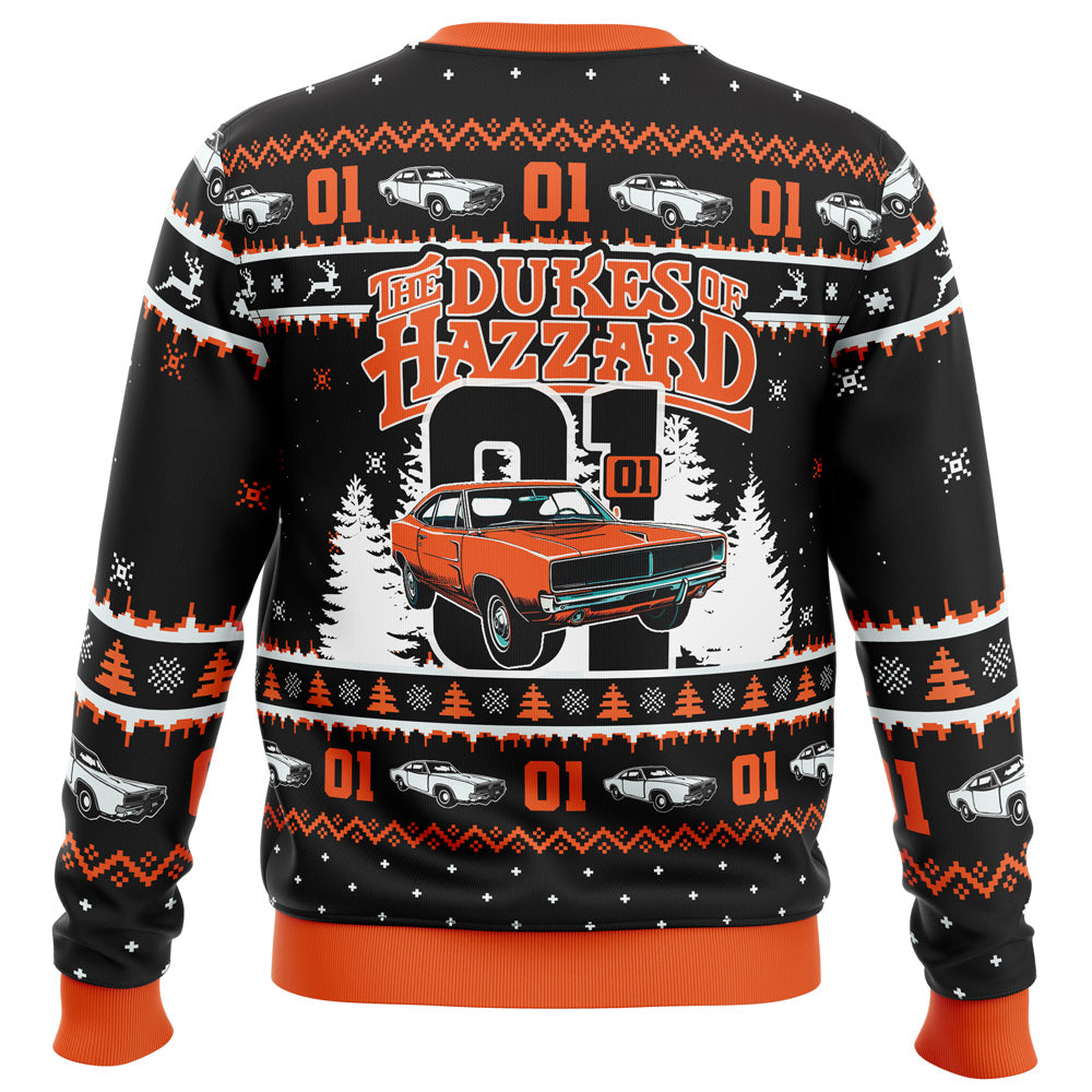 Zero One The Duke of Hazzard Ugly Christmas Sweater