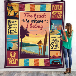 Beach Girl Fleece Blanket JN291 73O53