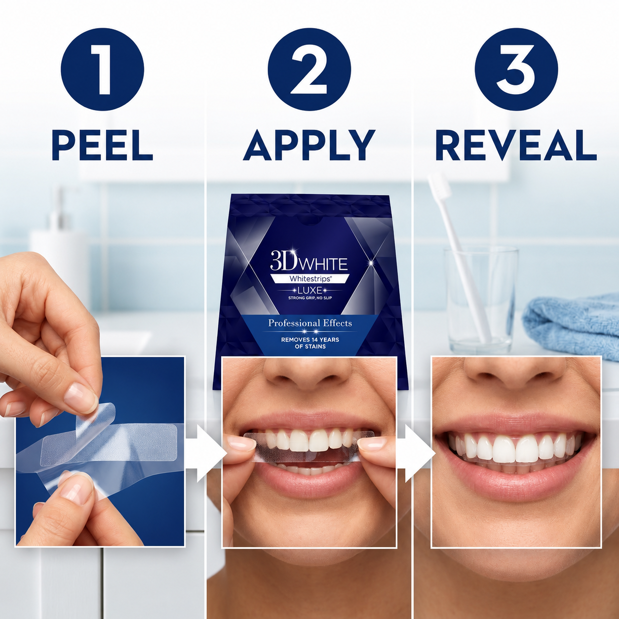 Crest 3D Whitestrips Professional Effects At-Home Teeth Whitening Kit – 40 Strips, 20 Treatments