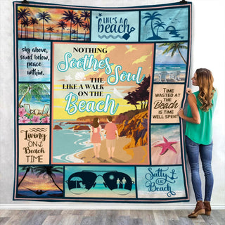 A Walk On The Beach Fleece Blanket JN272 30O58