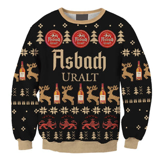 Unisex Asbach Urbrand 3D Ugly Christmas Sweater For Men & Women Christmas Gift Sweater BH1154