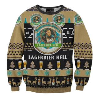 Unisex Augustiner Beer 3D Ugly Christmas Sweater For Men & Women Christmas Gift Sweater BH1371