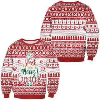 Baking Lovers Gift We Whisk You A Merry Christmas  Ugly Christmas Sweater For Men & Women Christmas Gift Sweater PT947