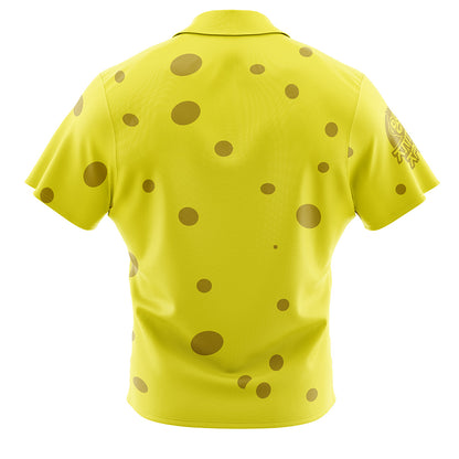 Bored Face Spongebob Squarepants Button Up Hawaiian Shirt