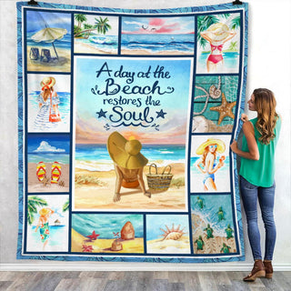 Beach Girl Fleece Blanket JN274 73O53