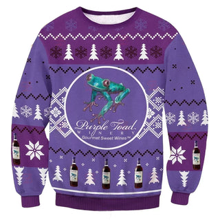 Unisex Purple Toad Winery 3D Ugly Christmas Sweater For Men & Women Christmas Gift Sweater BH1280