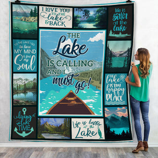 The Lake Is Calling Fleece Blanket JL22 30O36