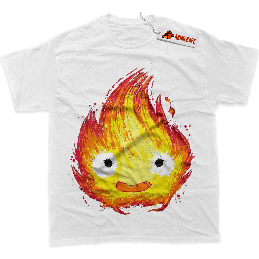 Howls Moving Castle Calcifer Shirt, Anime Graphic T-Shirt