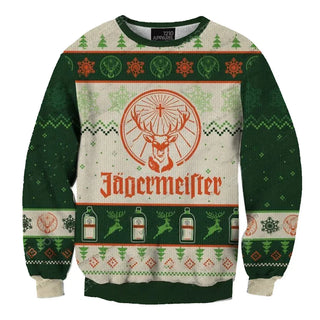 Unisex Jagermeister Negroni 3D Ugly Christmas Sweater For Men & Women Christmas Gift Sweater BH1171