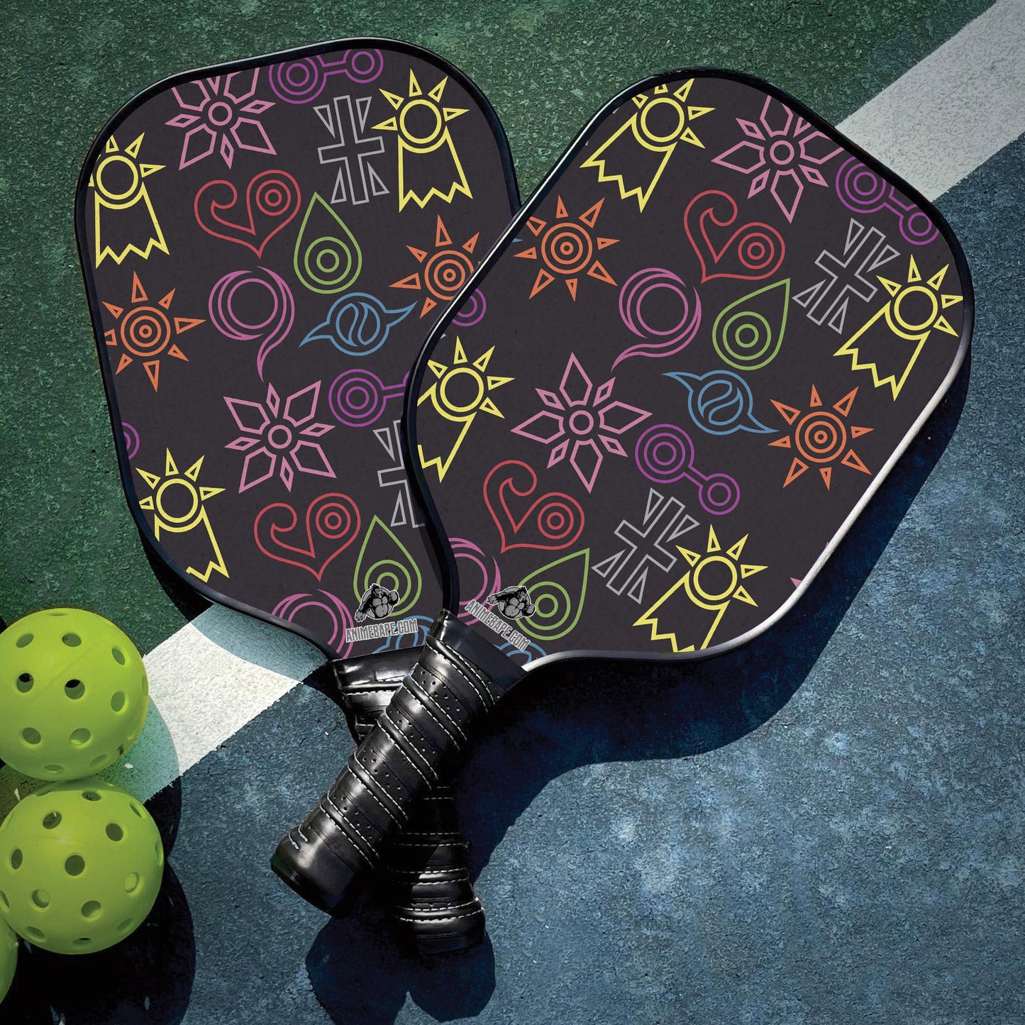 Custom Crest Symbols Digimon Pickleball Paddle