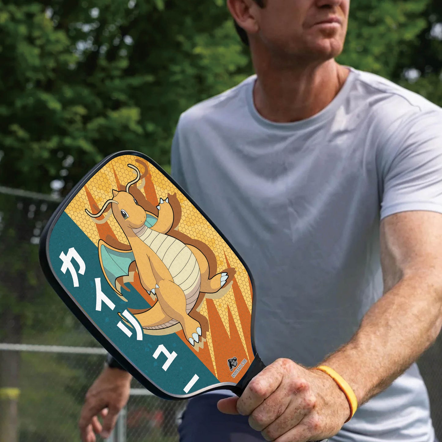 Custom Dragonite Attack Pokemon Pickleball Paddle