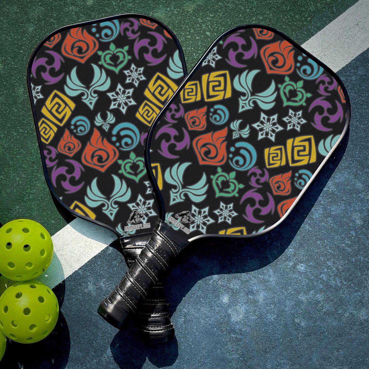 Custom Elemental Visions Genshin Impact Pickleball Paddle