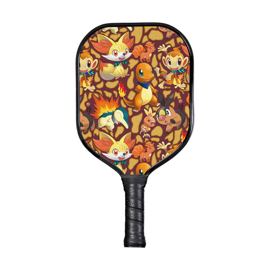 Custom Fire Type Starters Pokemon Pickleball Paddle