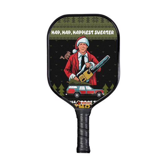 Custom Hap, Hap, Happiest Sweater this Side of the Nuthouse National Lampoon_s Christmas Vacation Pickleball Paddle