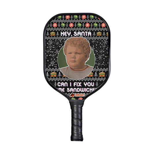 Custom Hey Santa Can I Fix You Some Sandwiches Bad Santa Pickleball Paddle