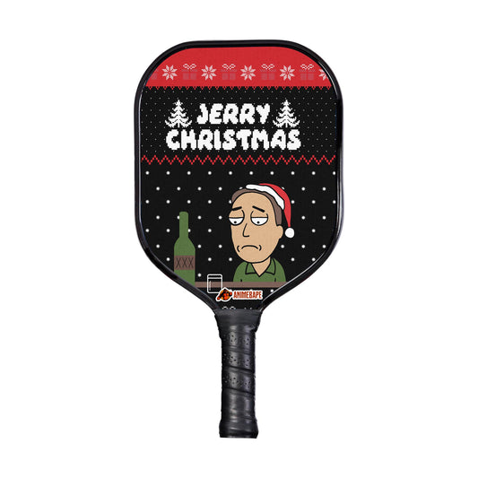 Custom Jerry Christmas Rick and Morty copy 2 Pickleball Paddle