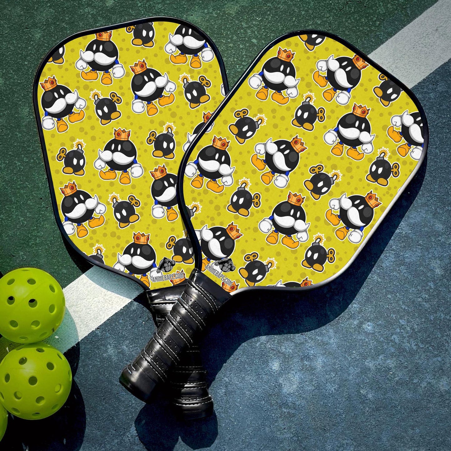 Custom King Bob Omb Super Mario Bros Pickleball Paddle