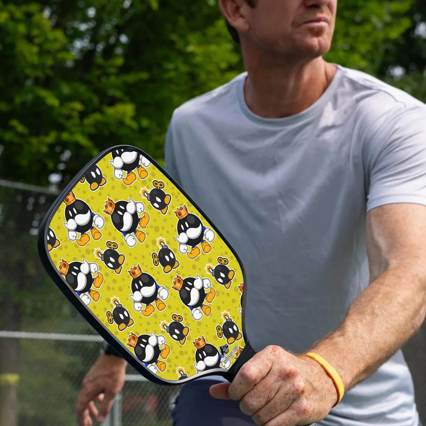 Custom King Bob Omb Super Mario Bros Pickleball Paddle