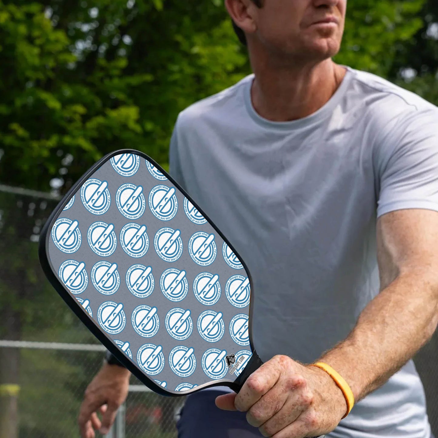 Custom Laughing Man Ghost in the Shell Pickleball Paddle