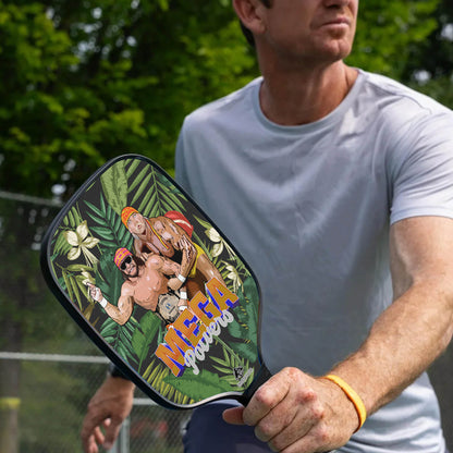 Custom Macho Man And Hulkmania Power Pro Wrestling Pickleball Paddle