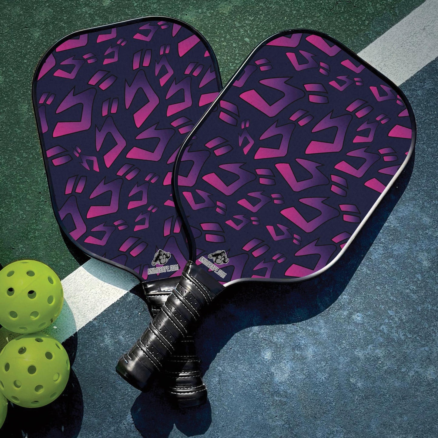 Custom Menacing Aura JoJo_s Bizarre Adventure Pickleball Paddle