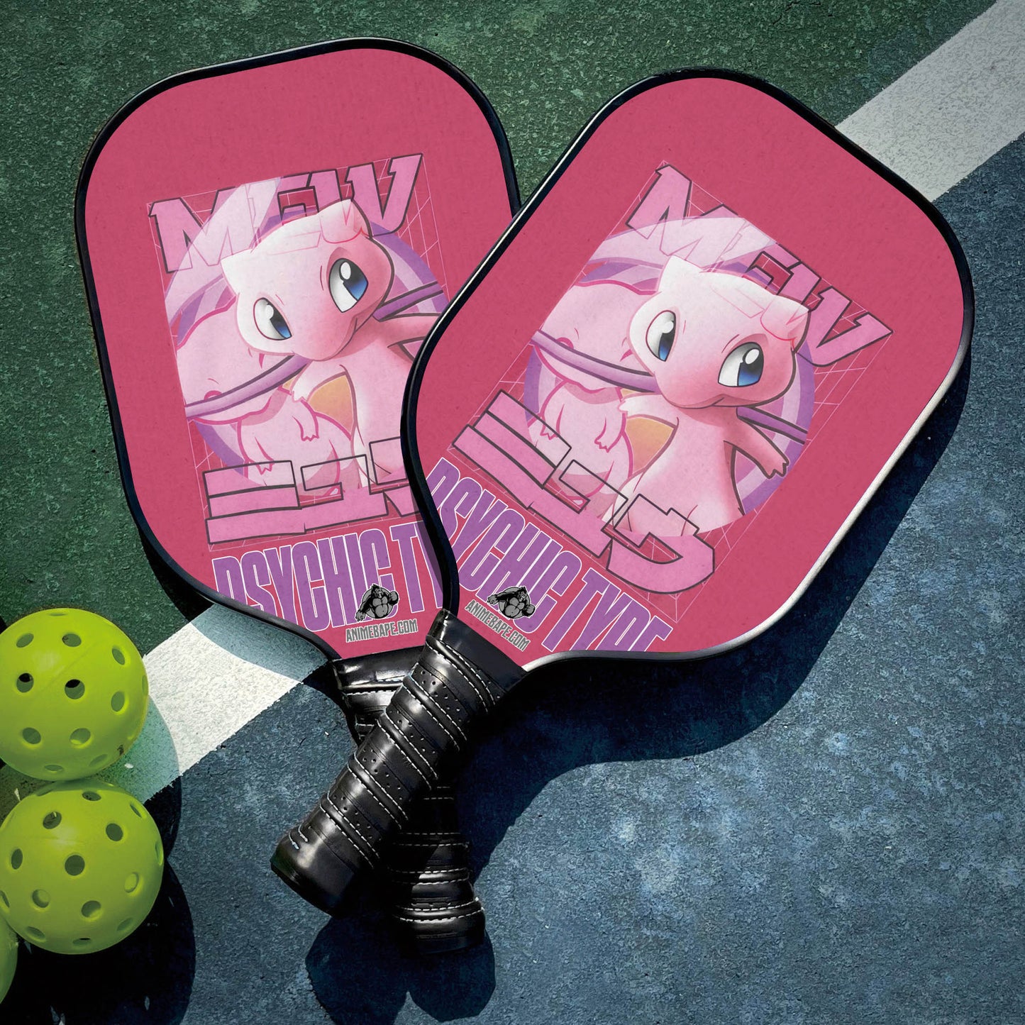 Custom Mew Pokemon Pickleball Paddle