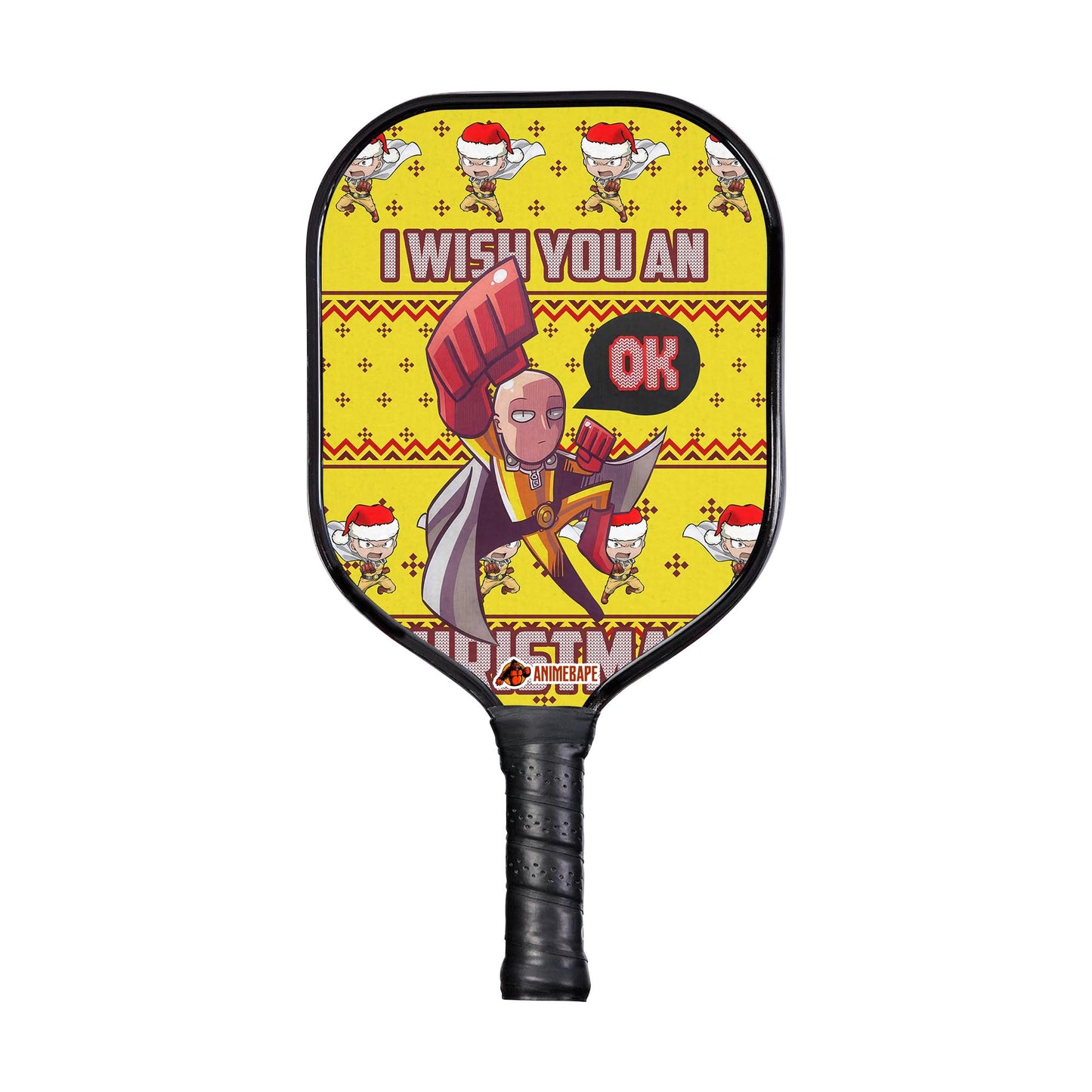 Custom One Punch Saitama Ok Pickleball Paddle