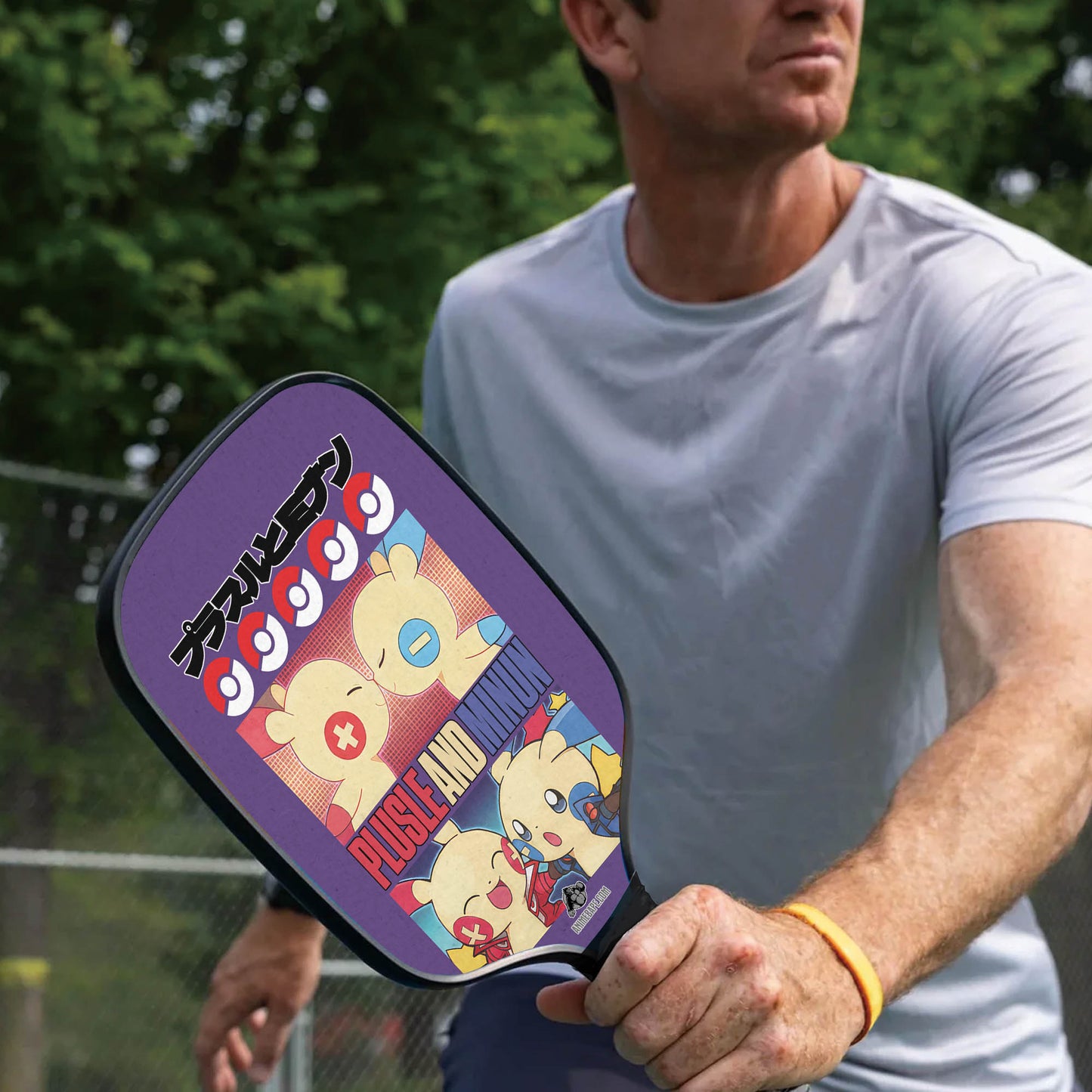 Custom Plusle and Minun Pokemon Pickleball Paddle