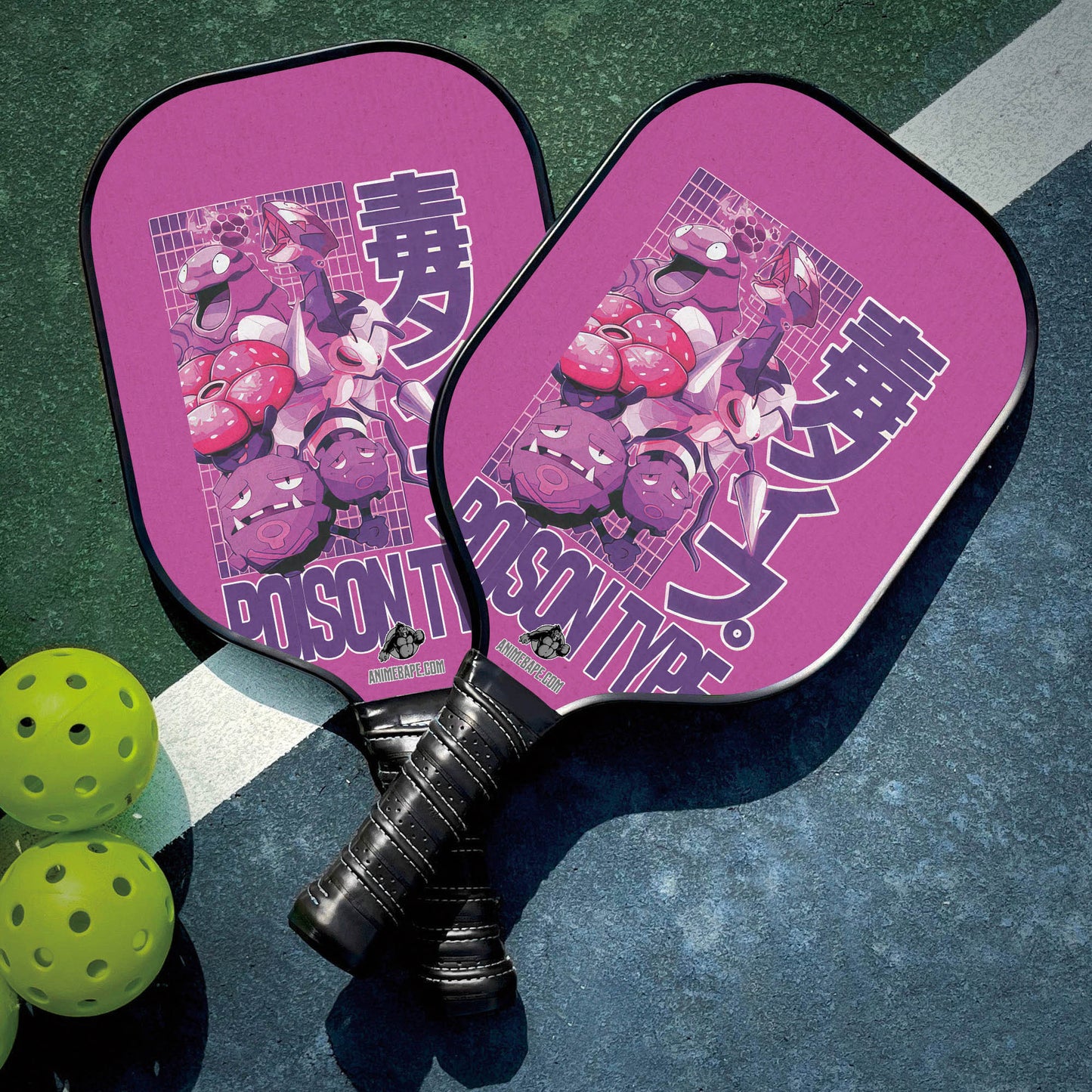 Custom Poison Type Pokemon Pickleball Paddle