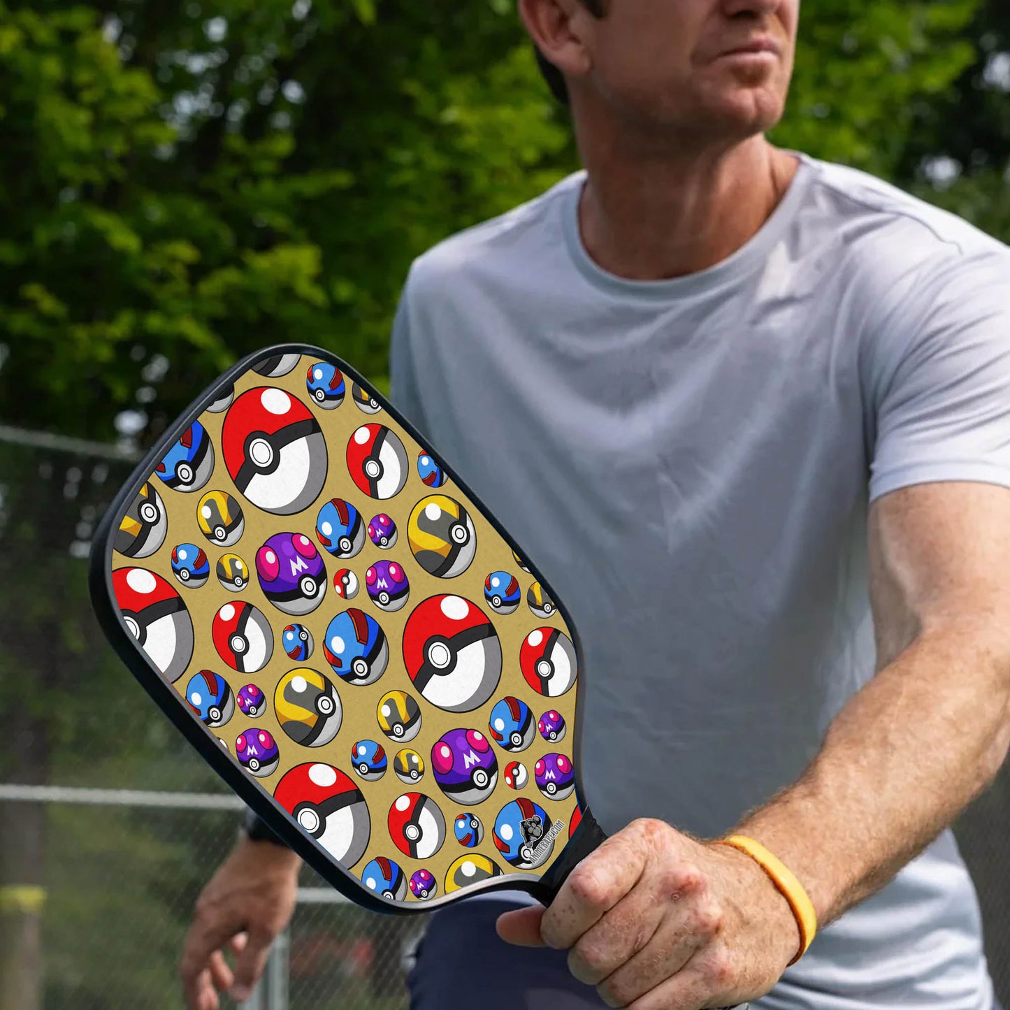 Custom Poke Balls Pokemon Pickleball Paddle