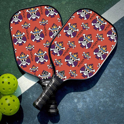 Custom Portgas D. Ace Jolly Roger One Piece Pickleball Paddle