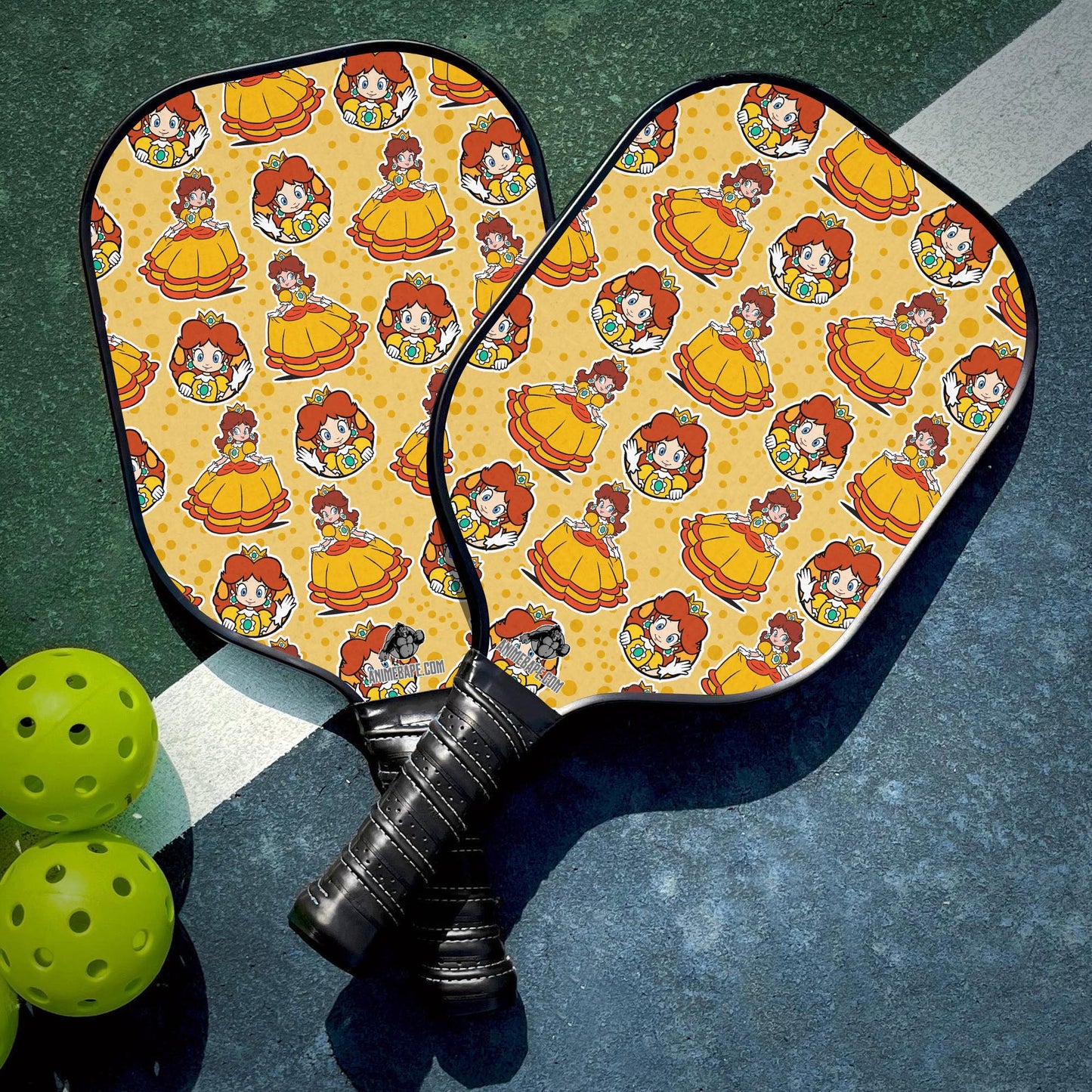 Custom Princess Daisy Super Mario Bros Pickleball Paddle