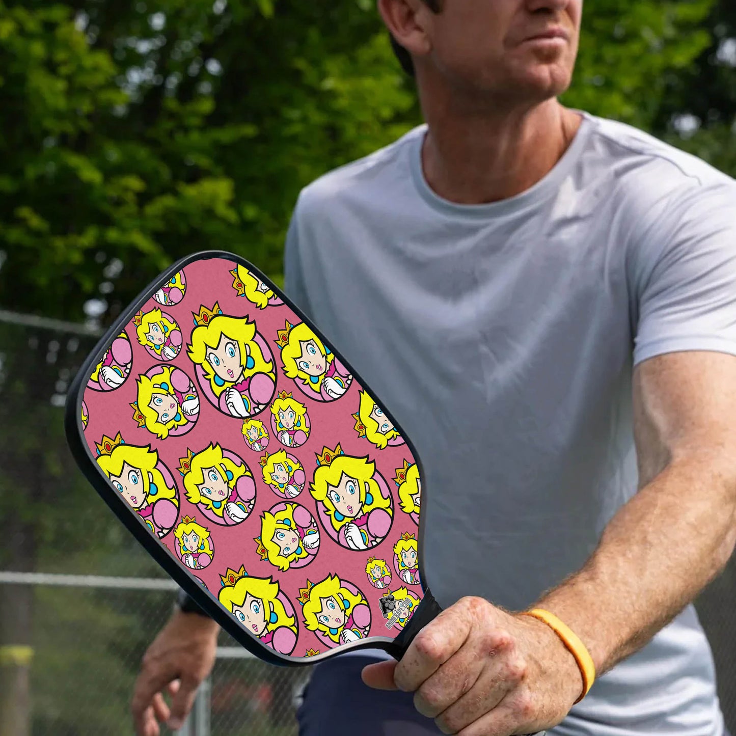 Custom Princess Peach Super Mario Pickleball Paddle