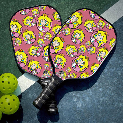 Custom Princess Peach Super Mario Pickleball Paddle