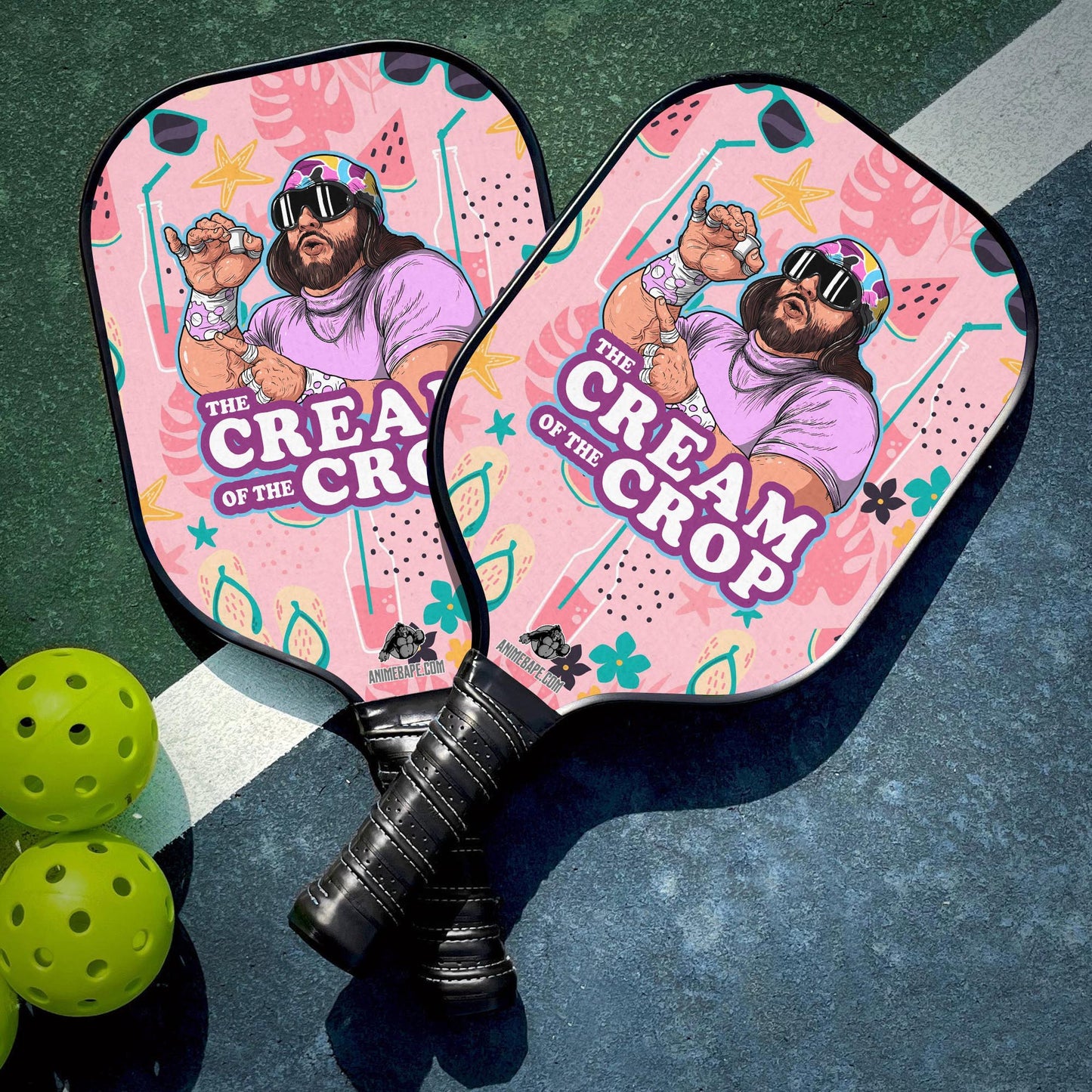 Custom Randy Savage – Macho Man The Cream of the Crop Pro Wrestling version 4 Pickleball Paddle