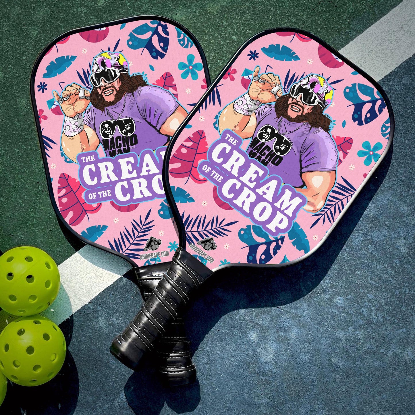 Custom Randy Savage – Macho Man The Cream of the Crop Pro Wrestling version 7 Pickleball Paddle