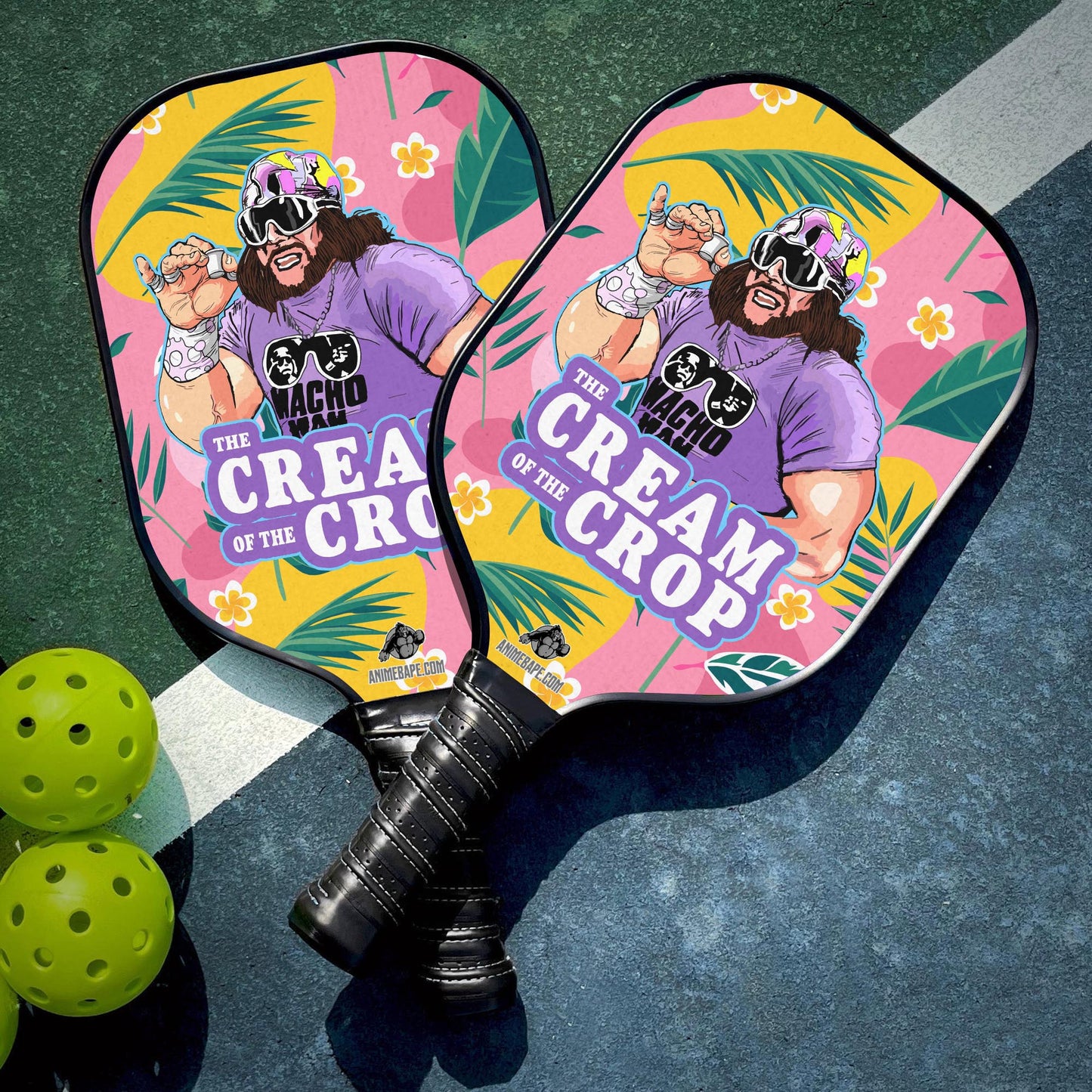 Custom Randy Savage – Macho Man The Cream of the Crop Pro Wrestling version 8 Pickleball Paddle